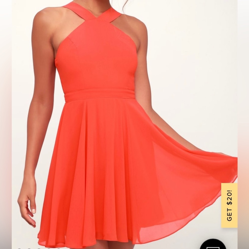 Worn Once! Lulus coral dress